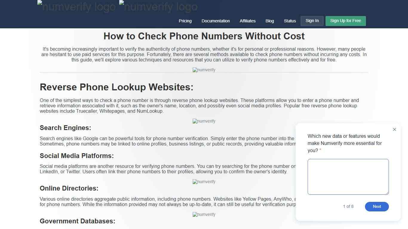 Free Phone Number Verification Guide